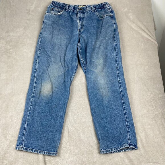 L.L. Bean Mens Jeans 36x29 Relaxed Fit Comfort Waist Blue Denim 100% Cotton - Picture 13 of 13